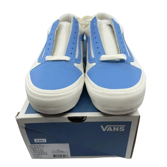 VANS Mens Shoes Old Skool VLT LX Bonnie Skateboard Sneakers Blue White Size 9 main image 4